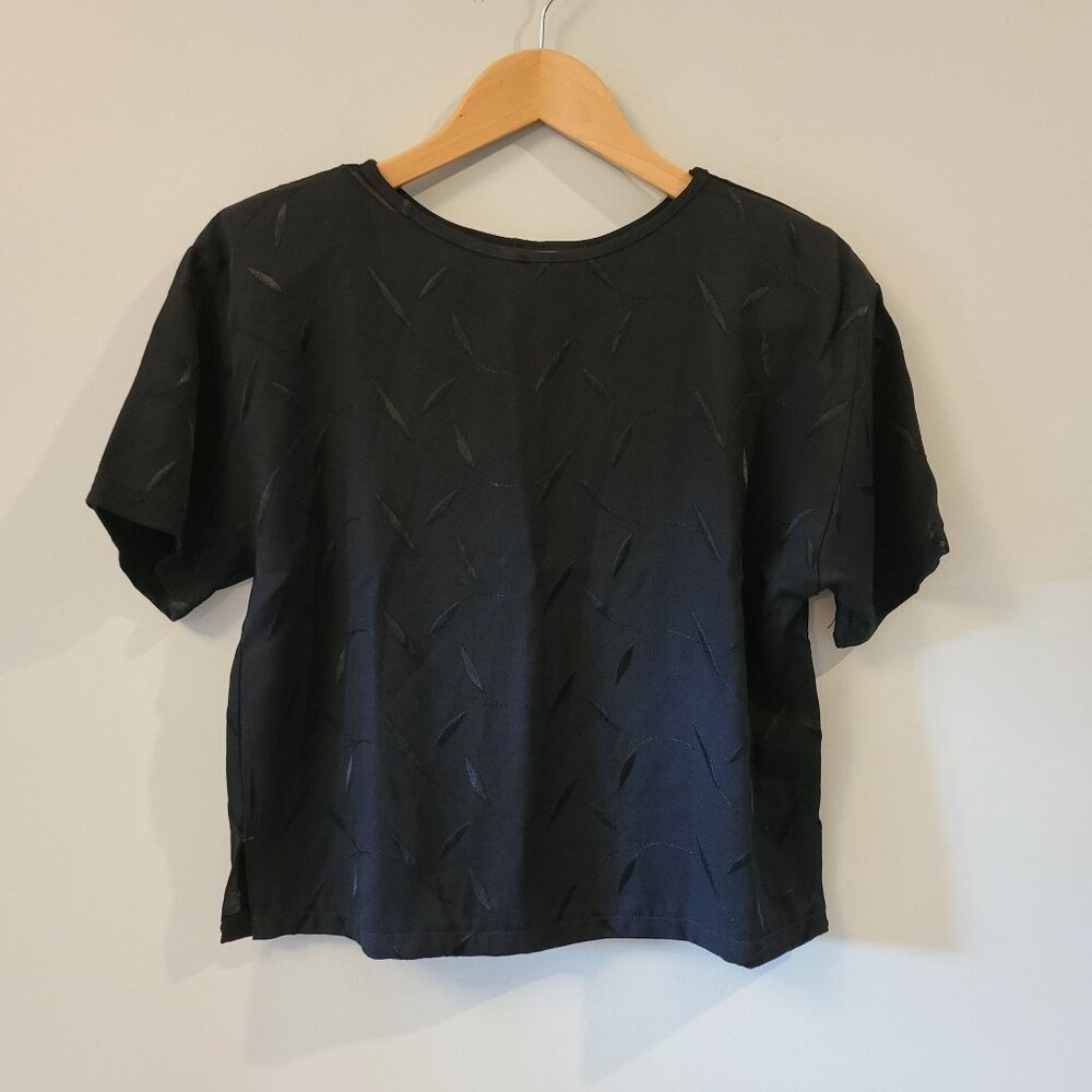 VTG 80s Risa Black Top, Womens Medium